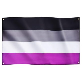   Runesol Aszexuális Zászló 91x152cm - LGBTQ+ Pride Zászló 4 Fém Fűzőkarikával, Időjárásálló, UV-Ellenálló, Kültéri-Beltéri Használatra, Élénk
