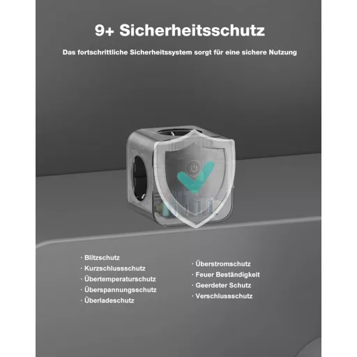 VEFVE 70W Încărcător USB-C Cub - Distribuitor 7 în 1 cu Comutator, Cablu de 3m, Încărcare Rapidă, Compatibil MacBook, Laptop, iPad Pro, iPhone 15