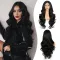 Sapphirewigs fekete csipke előhúzású szintetikus paróka hullám 33x10cm