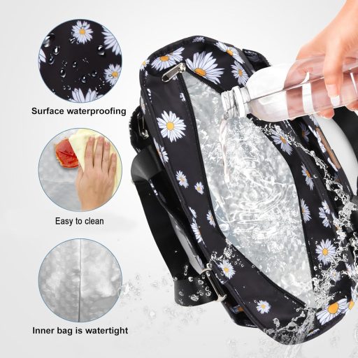 HSHRISH Női Ebédtáska Hőtartó Táska Vízálló 12L Margaréta Minta