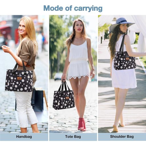 HSHRISH Női Ebédtáska Hőtartó Táska Vízálló 12L Margaréta Minta