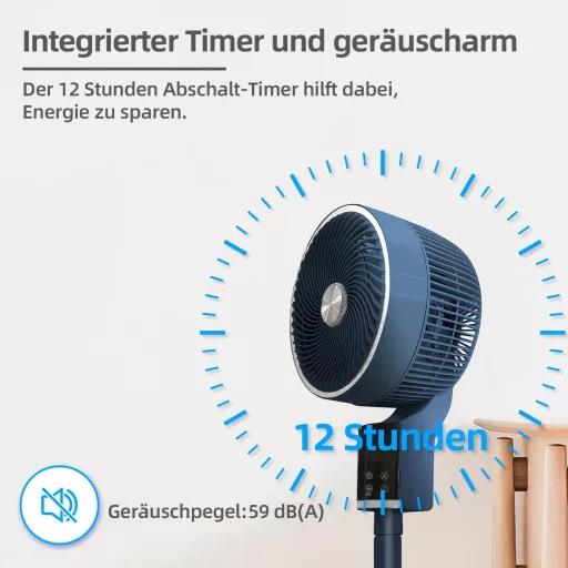 Be Cool 26 cm-es padlóventilátor 3D lengéssel, aromaterápiás dobozzal, távirányítóval