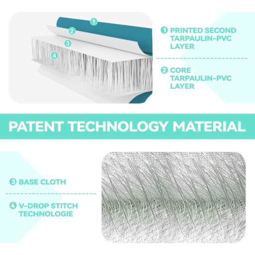 airtrack Felfújható Tornaszőnyeg Elektromos Pumpával, Gimnasztika Jóga Edzés Matrac, 6 méter