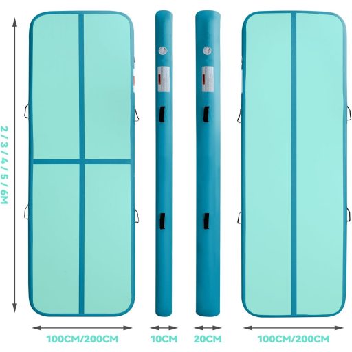 airtrack Felfújható Tornaszőnyeg Elektromos Pumpával, Gimnasztika Jóga Edzés Matrac 3mx10 cm