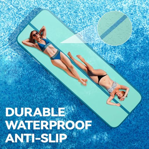 airtrack Felfújható Tornaszőnyeg Elektromos Pumpával, Gimnasztika Jóga Edzés Matrac 3mx10 cm