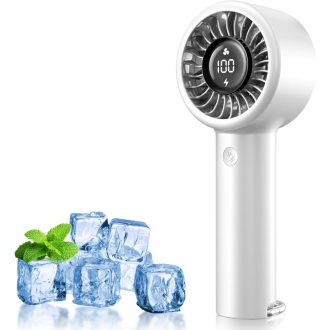   BOIROS Ručný Ventilátor Akumulátorový 5200mAh Skladací Kovový Mini Ventilátor USB Nabíjací Powerbank 6 Rýchlostí 22 Hodín Prevádzky