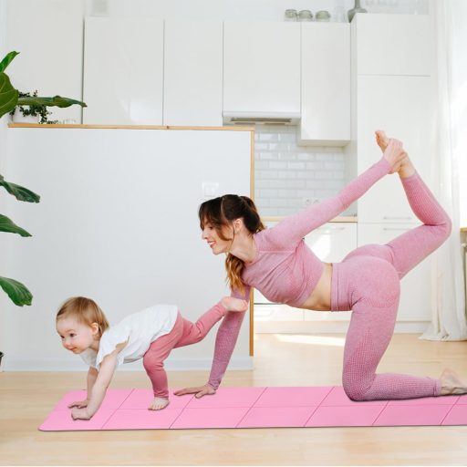 Ehuihuan Összehajtható TPE Jógaszőnyeg - Hordozható Edzőmatrac Táskával, Csúszásmentes Tornaszőnyeg Otthoni és Utazási Használatra, 183x61x0