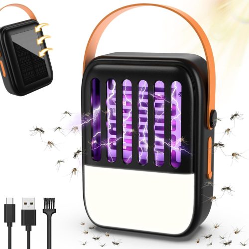 Tiptop Home Lampă Solară Anti-Țânțari 2-în-1 - 1200 mAh Capcană de Insecte Reîncărcabilă USB, cu 3 Tipuri de Iluminare LED, pentru Grădină, Interior și Exterior
