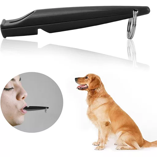 OioTuyi Professzionális Kutya Sípfújó Fekete-Kék Ultrahangos Kiképzéshez Szíjjal