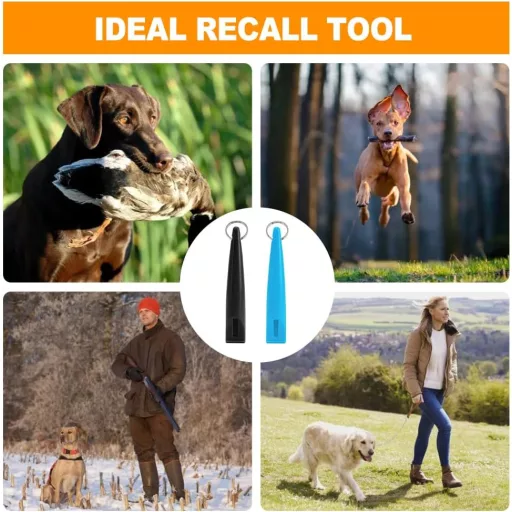 OioTuyi Professzionális Kutya Sípfújó Fekete-Kék Ultrahangos Kiképzéshez Szíjjal