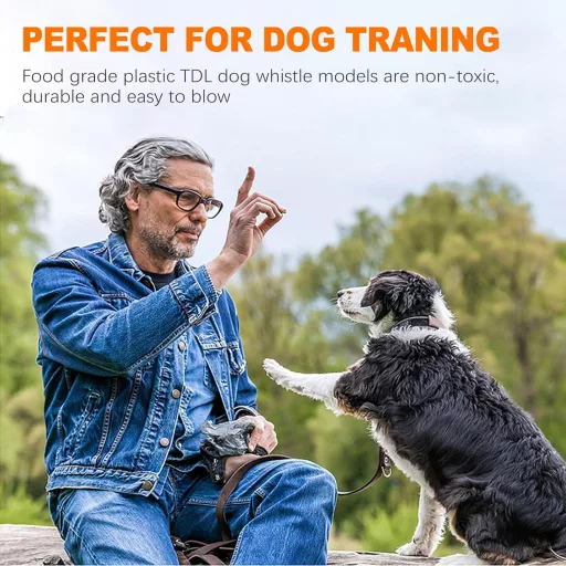 OioTuyi Professzionális Kutya Sípfújó Fekete-Kék Ultrahangos Kiképzéshez Szíjjal