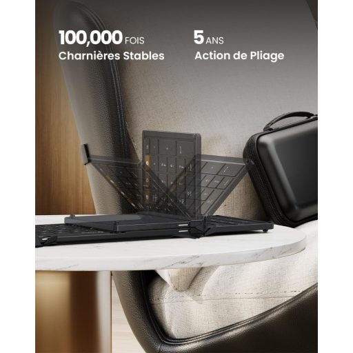 ProtoArc XKM01 Összecsukható Vezeték Nélküli Billentyűzet Egér Combo AZERTY Bluetooth USB