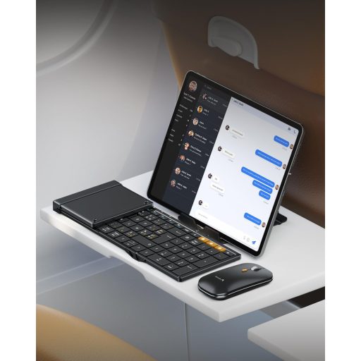 ProtoArc XKM01 Összecsukható Vezeték Nélküli Billentyűzet Egér Combo AZERTY Bluetooth USB