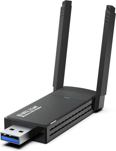 Adaptor USB WiFi Dual Band JESWO 1300Mbps - Rază Lungă de Acțiune cu 2×5dBi Antene, 5GHz/2.4GHz, Compatibil cu Windows 11/10/8/7/XP