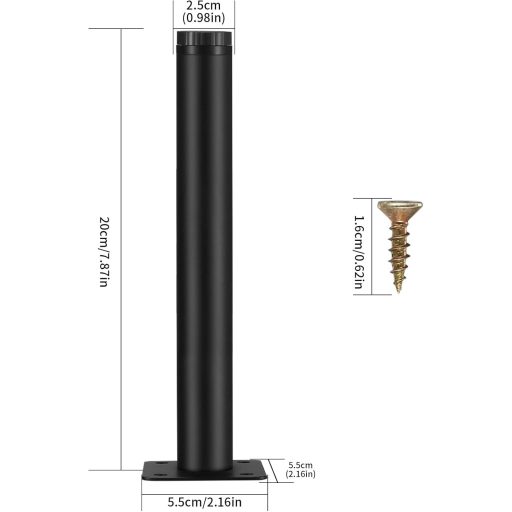 Fulushouxi 4 db fém bútor láb 20 cm állítható kanapé asztal szék támaszláb