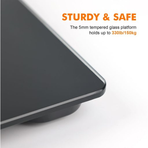 GRIFEMA GA2001-1 Digitális Személymérleg Precíziós Szenzorokkal, Fekete