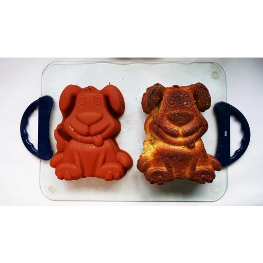Silver-Stage Kutyaformájú Szilikon Sütőforma - Gyerekzsúrra, Születésnapra, Brownie, Csokoládé, Kenyér, Desszert Készítéséhez - BPA-mentes,