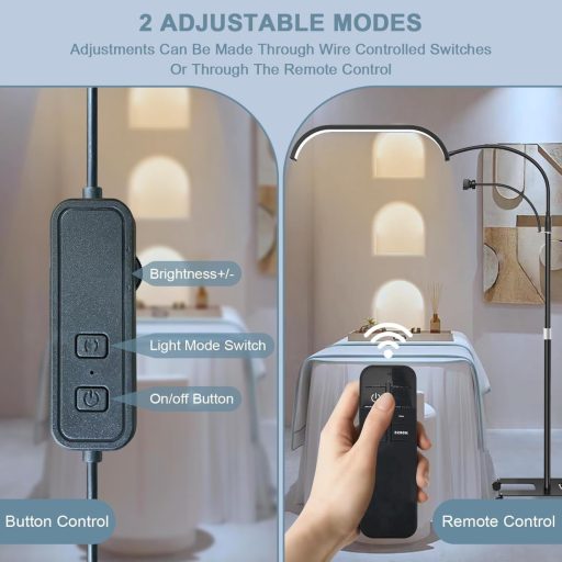 Lampă LED cosmetică 45W cu intensitate reglabilă și suport pentru telefon