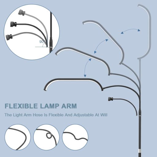 Lampă LED cosmetică 45W cu intensitate reglabilă și suport pentru telefon