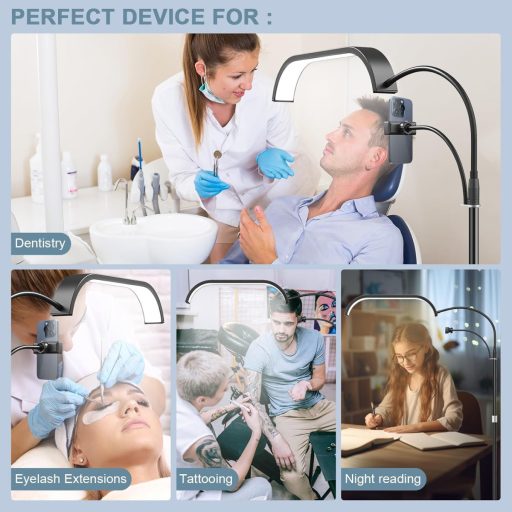 Lampă LED cosmetică 45W cu intensitate reglabilă și suport pentru telefon