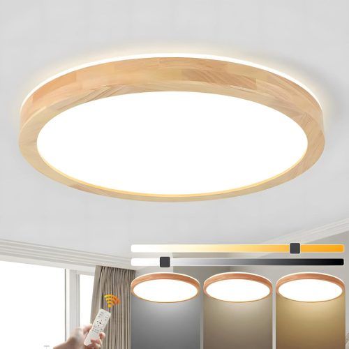 WayLuoung Fa Plafon LED 60cm - Dimmabil 3000-6000K 48W Rotundă cu Telecomandă - Living, Dormitor, Cameră Copii, Bucătărie