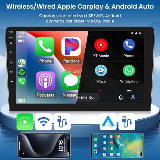 Rimoody 2DIN Android Autórádió VW Golf 7 2013-2018 Apple CarPlay GPS WiFi 10.1"