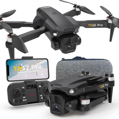 Toladrone TD12Pro FPV Dron s 1080P kamerou – Bezkomutátorový motor, optická stabilizácia polohy, 90° nastaviteľná kamera, pre začiatočníkov aj pokročilých