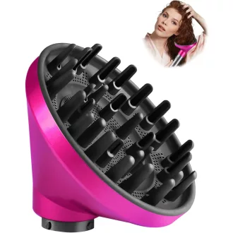   Cap difuzor TOSAGE Airwrap, compatibil HS01/HS05/HS08, pentru păr ondulat și creț, fuchsia