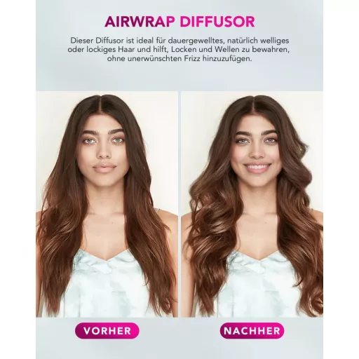 Cap difuzor TOSAGE Airwrap, compatibil HS01/HS05/HS08, pentru păr ondulat și creț, fuchsia