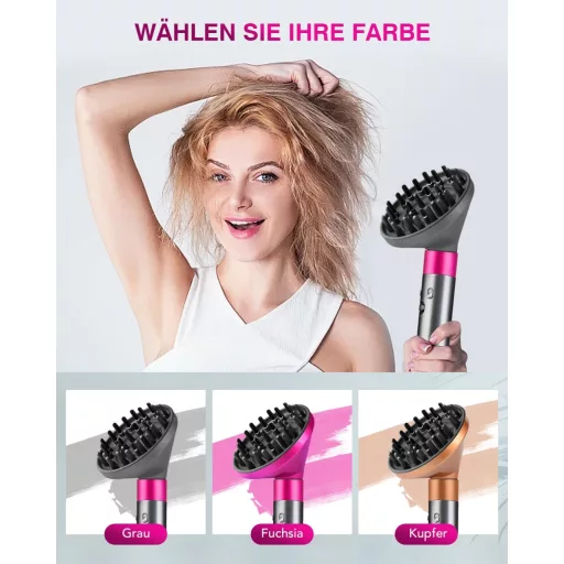 Cap difuzor TOSAGE Airwrap pentru onduleuri și bucle, HS01 HS05 HS08, gri