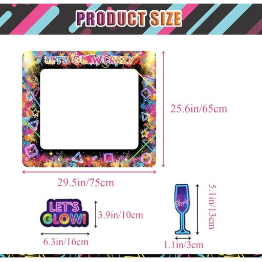 POPOYU 26 darabos neon felfújható képkeret szett party dekorációhoz
