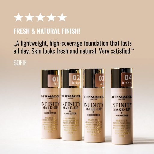Dermacol Infinity make-up a korektor SPF 15 01 Fair - vodeodolný, dlhotrvácny