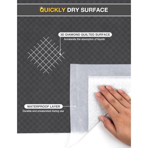 Dono trening pelene za pse, 100 komada, kontrola mirisa s ugljenom, 6-slojni vodootporni podložak za pišanje