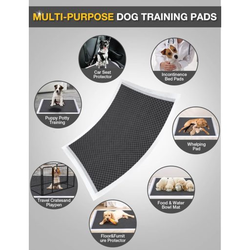 Dono trening pelene za pse, 100 komada, kontrola mirisa s ugljenom, 6-slojni vodootporni podložak za pišanje