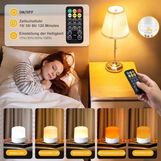 Pulsky LED izzó E27 USB-C töltős távirányítós dimmelhető 2db
