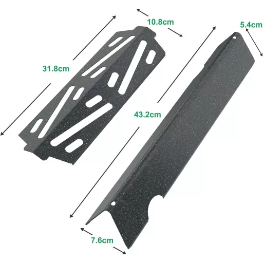 WELL GRILL Bară de Aromă și Deflectoare de Căldură pentru Weber Genesis II Seria 300 - 5 buc. Deflector de Flacără + 3 buc. Reflector de Căldură - Piese Compatibile pentru Grătar pe Gaz