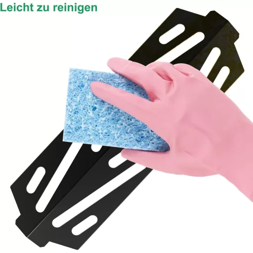 WELL GRILL Bară de Aromă și Deflectoare de Căldură pentru Weber Genesis II Seria 300 - 5 buc. Deflector de Flacără + 3 buc. Reflector de Căldură - Piese Compatibile pentru Grătar pe Gaz