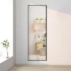 RLAVBL Álló Tükör 165x51 cm - Fekete Kerettel, Törésálló Üvegvédővel, Hálószobába, Fürdőbe, Nappaliba vagy Gardróbba