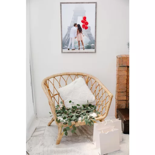 CABBEL Set okvira za slike - 2 komada 50 x 70 cm sivi (beton) MDF drveni okvir s nelomljivim akrilnim staklom