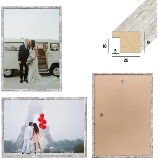 CABBEL Okvir za slike 2 kom 50x70 cm - Okvir od breze s akrilnim staklom - Držač za dokumente, postere, puzzle - Za montažu na zid