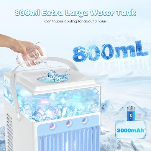 Aparat de aer condiționat portabil 5-în-1 Bubbacare cu funcție de pulverizare și iluminare LED