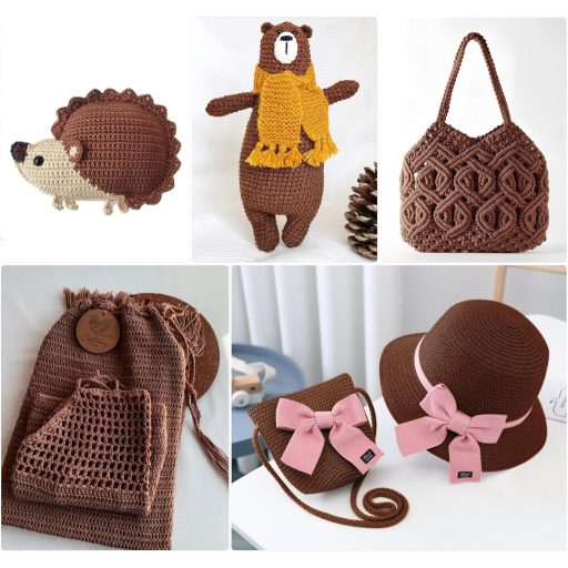 estcoo Makramé Kötél 2mm x 250m Réz Polyester Zsinór DIY Kézműves Dekorációhoz