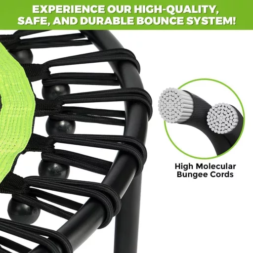 ONETWOFIT összecsukható fitness trampolin felnőtteknek, 101-114cm, csendes edzés