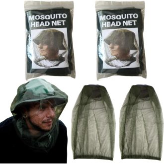   IATAHI Szúnyogháló Fejvédő - Kültéri Rovar Elleni Védelem Túrázáshoz, Kempingezéshez, Horgászathoz - Ultrafinom Nylon Háló, Zöld