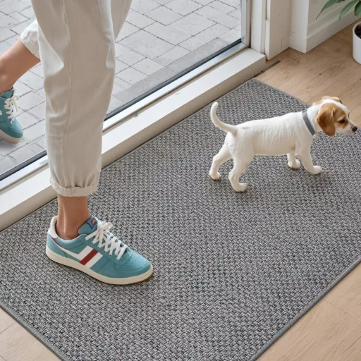 Covor de intrare DEXI, antiderapant, absorbant de murdărie, 61x92cm, lavabil