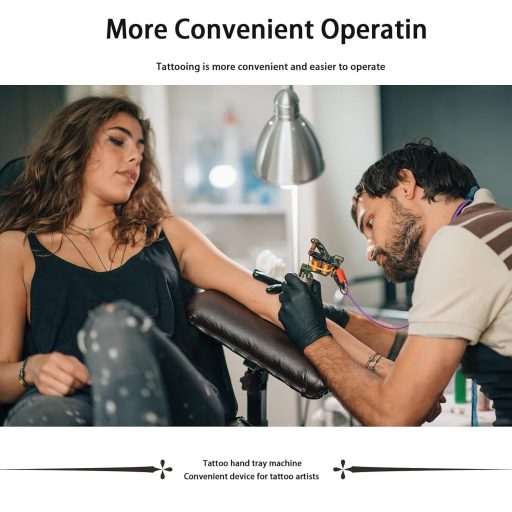 Gekufa Naslon za ruku za tetoviranje, podesiva visina 66-89 cm, debela pjena, PVC koža