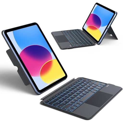 OMOTON iPad 10/11 Tipkovnica Futrola 7 Boja Pozadinsko Osvjetljenje Odvojivi Touchpad QWERTZ