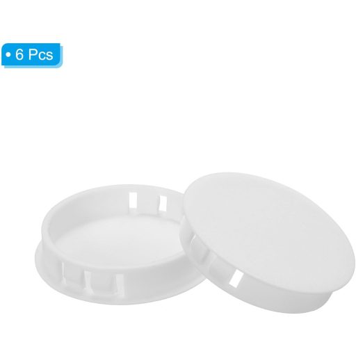 PATIKIL 50 mm Műanyag Lyukzáró Dugó, 6 db, Fehér, Bútor és Konyha Lyukzáráshoz