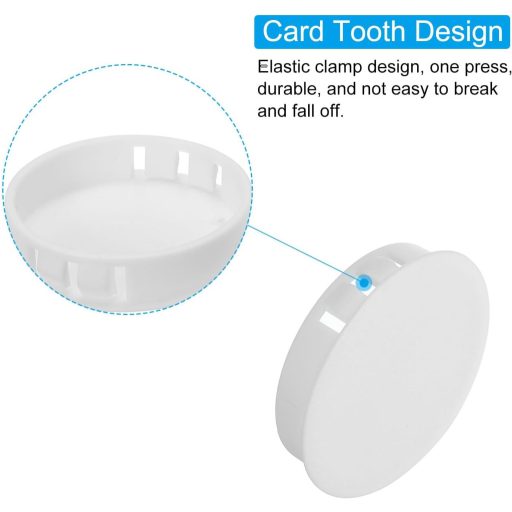 PATIKIL 50 mm Műanyag Lyukzáró Dugó, 6 db, Fehér, Bútor és Konyha Lyukzáráshoz