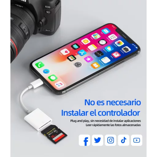 Zoyuzan SD kártya olvasó adapter iPhone 14 13 12 11 Pro iPad Lightning csatlakozó